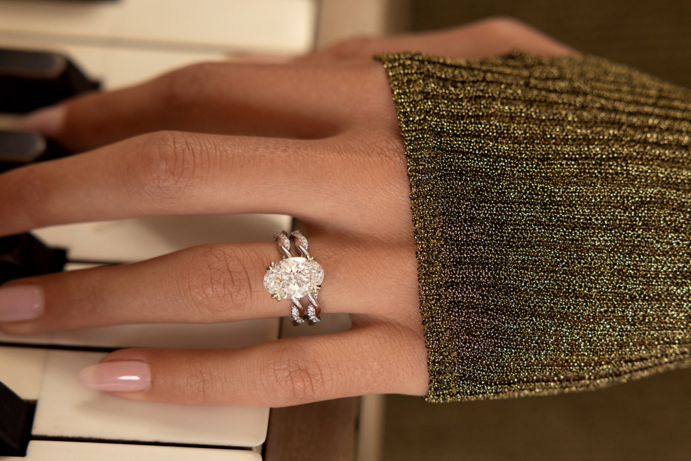 Audrey Emerald Solitaire Lab Diamond Engagement Ring | Jean Dousset