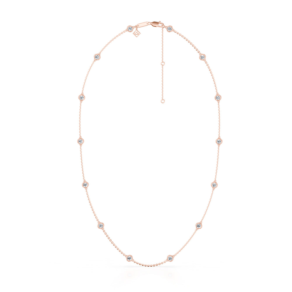 Dorée By The Yard Round Brilliant Lab Diamond Necklace image 9
