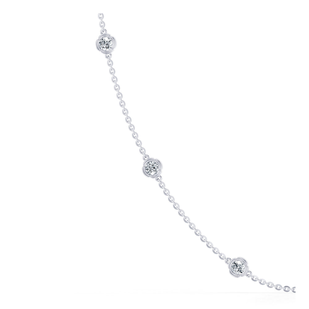Dorée By The Yard Round Brilliant Lab Diamond Necklace image 3