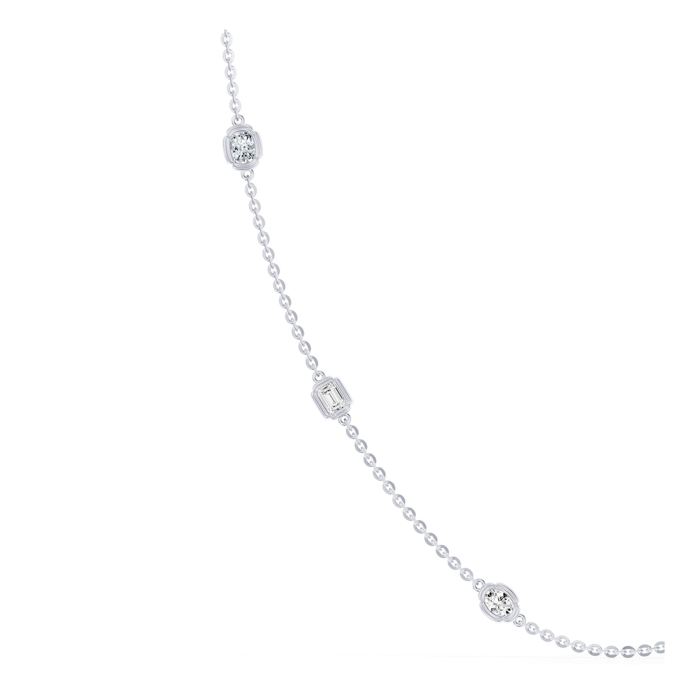 Dorée By The Yard Mixed Shape Lab Diamond Necklace image 3