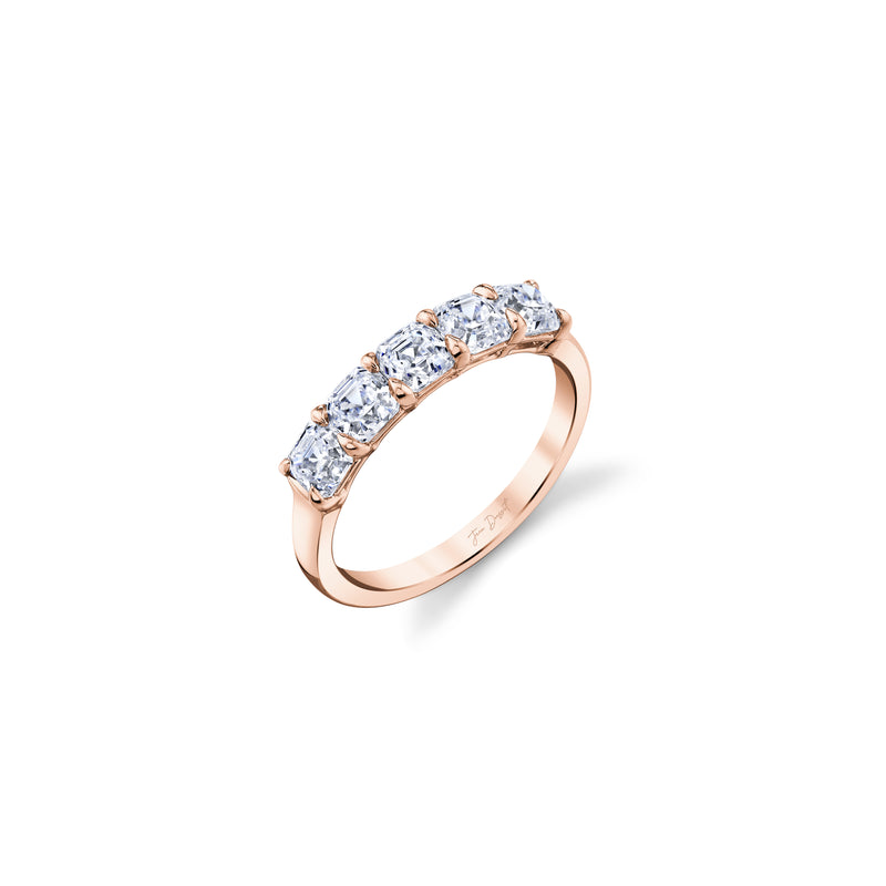 Olivia 5-Stone Asscher Lab Diamond Band image 3