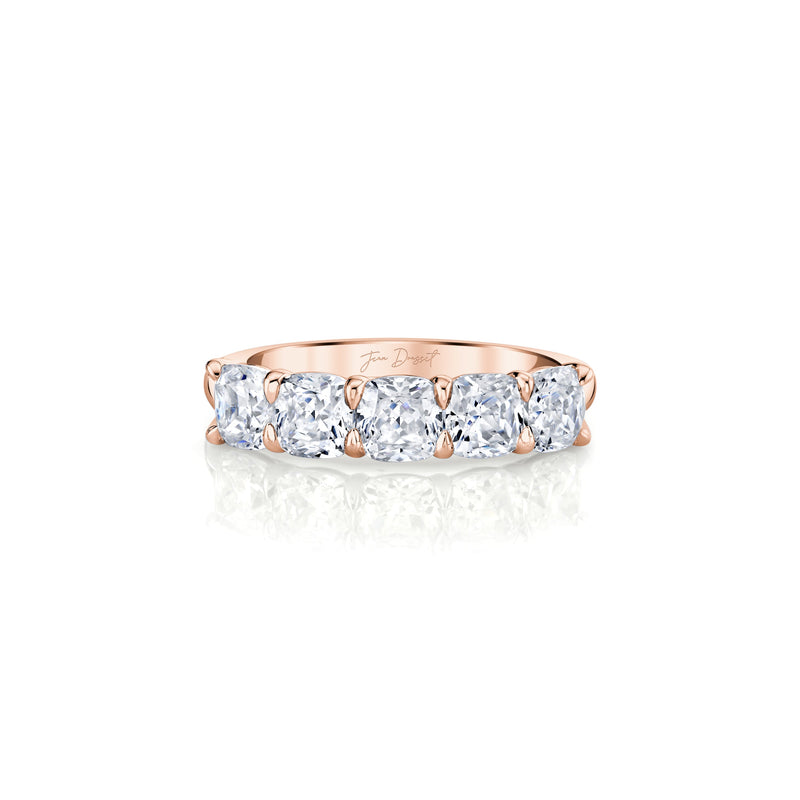 Olivia 5-Stone Cushion Lab Diamond Band image 8