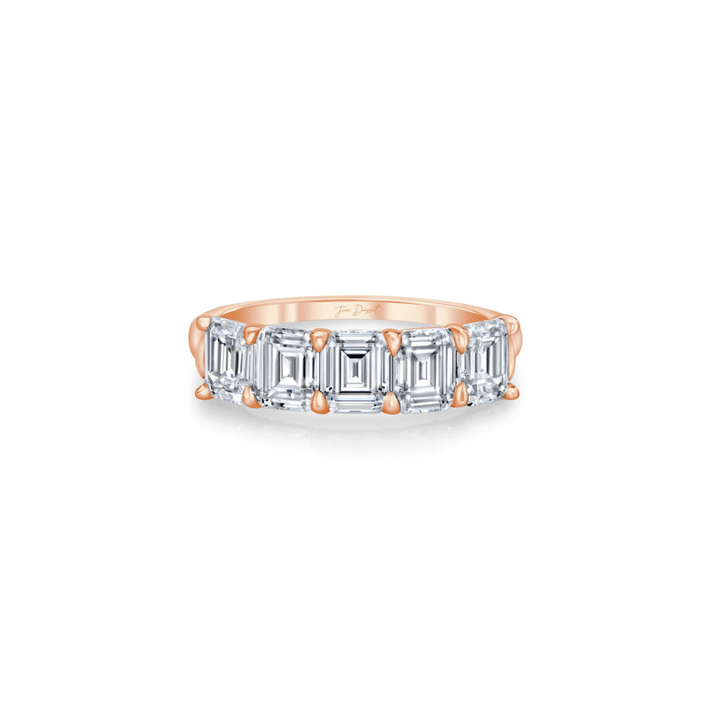 Olivia 5-Stone Emerald Lab Diamond Band image 9