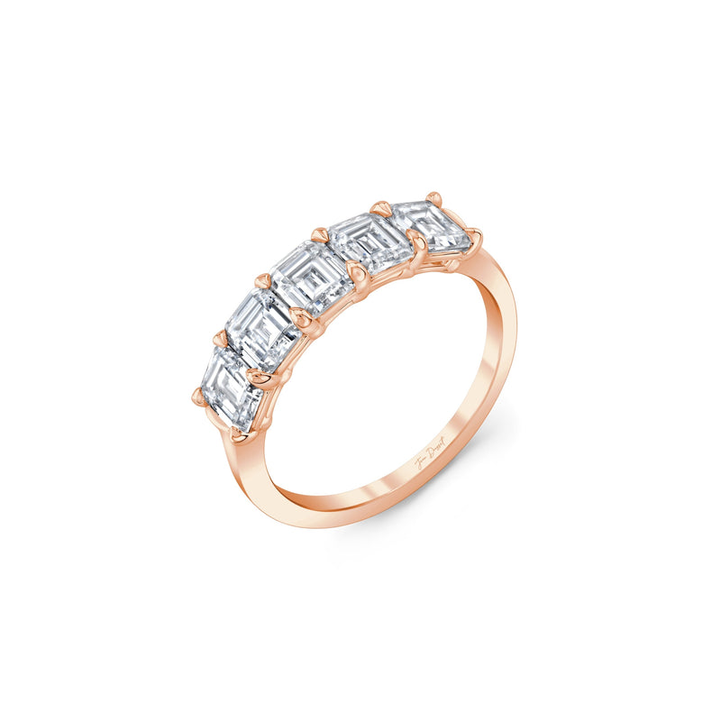 Olivia 5-Stone Emerald Lab Diamond Band image 3