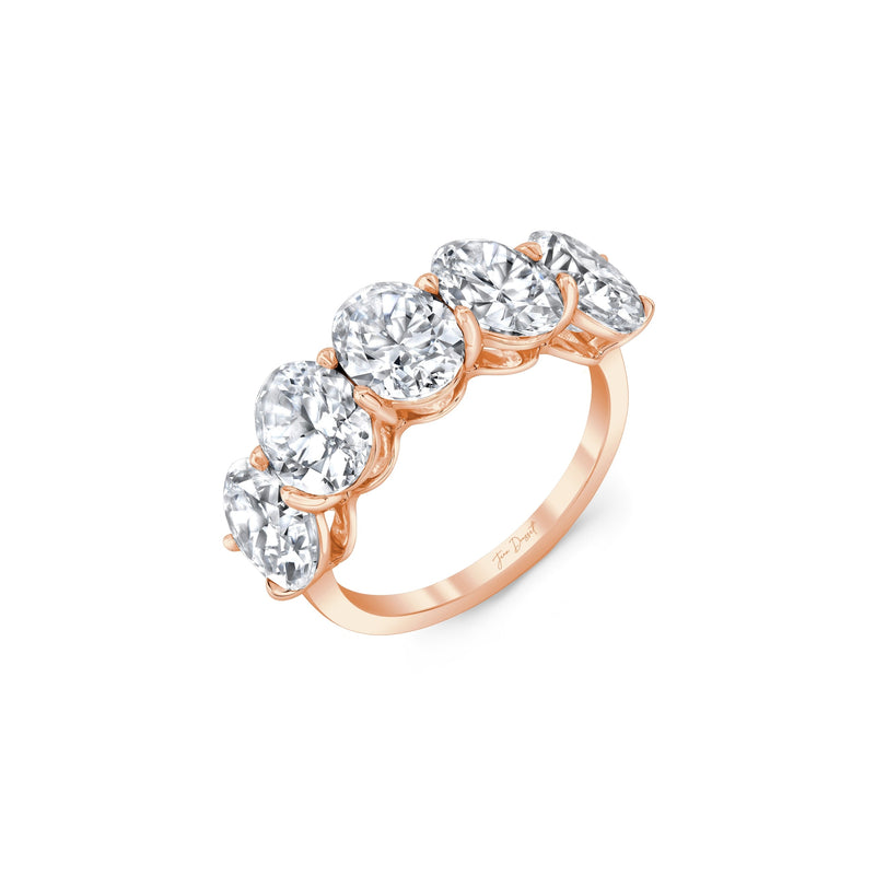 Olivia 5-Stone Oval Lab Diamond Band image 3