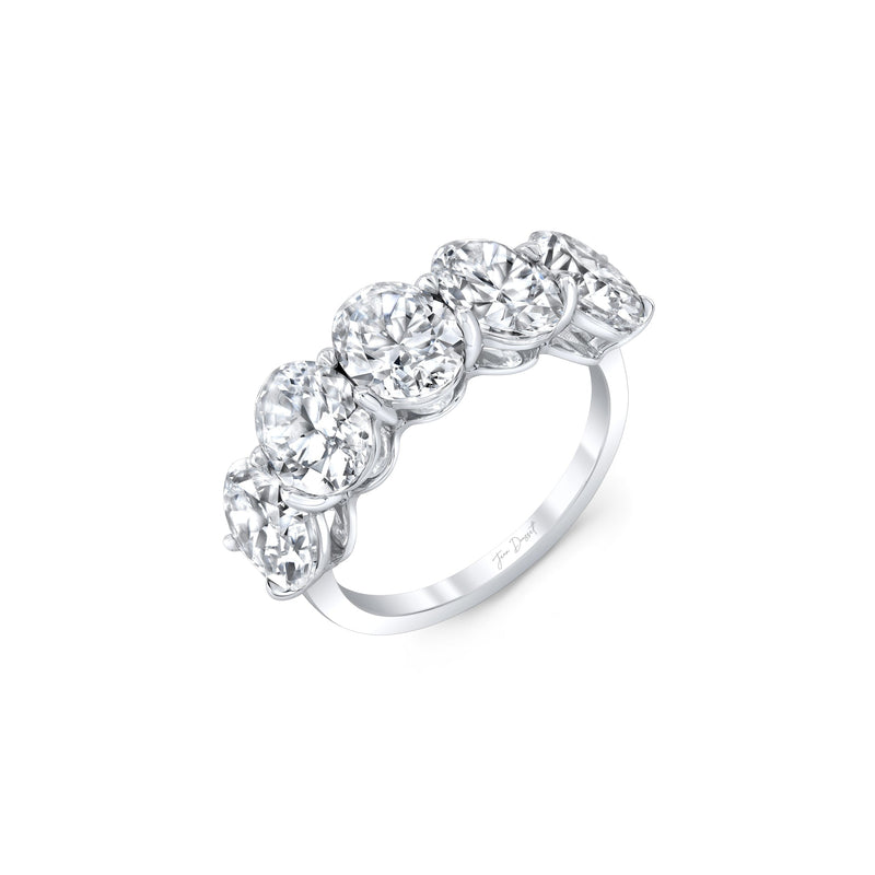 Olivia 5-Stone Oval Lab Diamond Band image 2