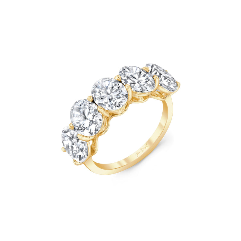 Olivia 5-Stone Oval Lab Diamond Band image 1