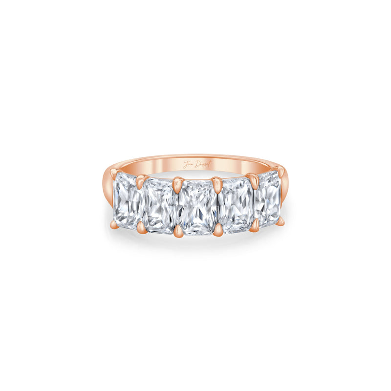 Olivia 5-Stone Radiant Lab Diamond Band image 9