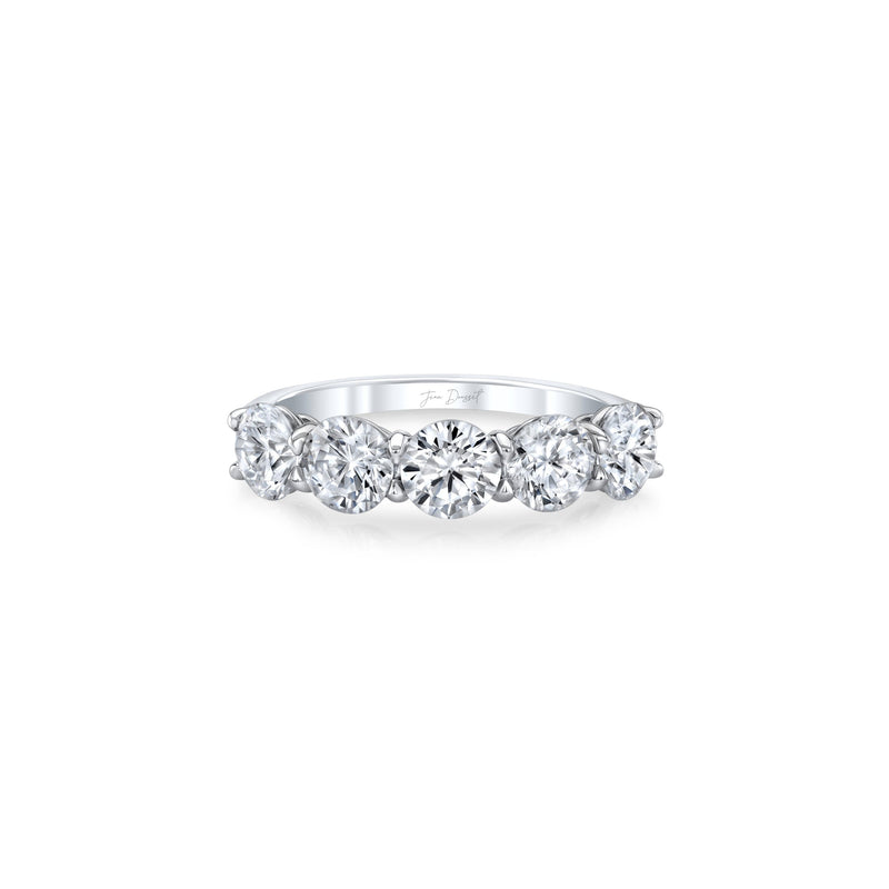 Olivia 5-Stone Round Brilliant Lab Diamond Band image 7