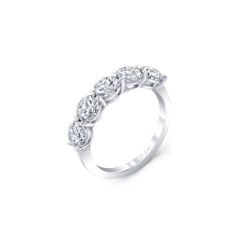 Olivia 5-Stone Round Brilliant Lab Diamond Band image 3