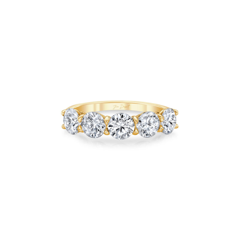 Olivia 5-Stone Round Brilliant Lab Diamond Band image 8