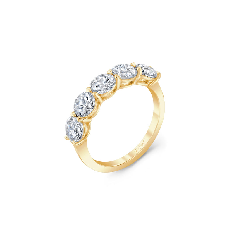 Olivia 5-Stone Round Brilliant Lab Diamond Band image 2