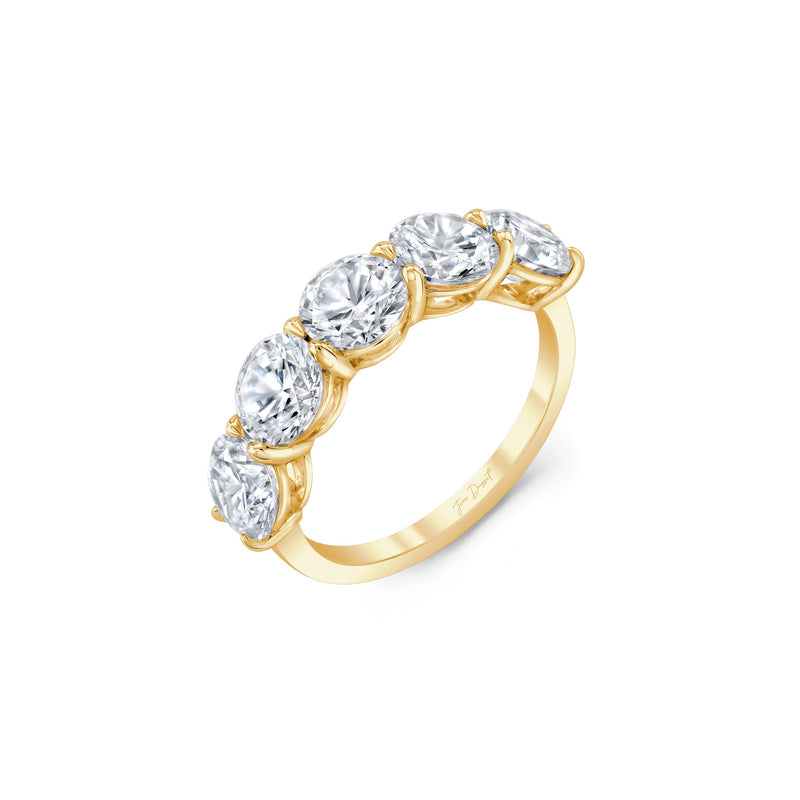 Olivia 5-Stone Round Brilliant Lab Diamond Band image 11
