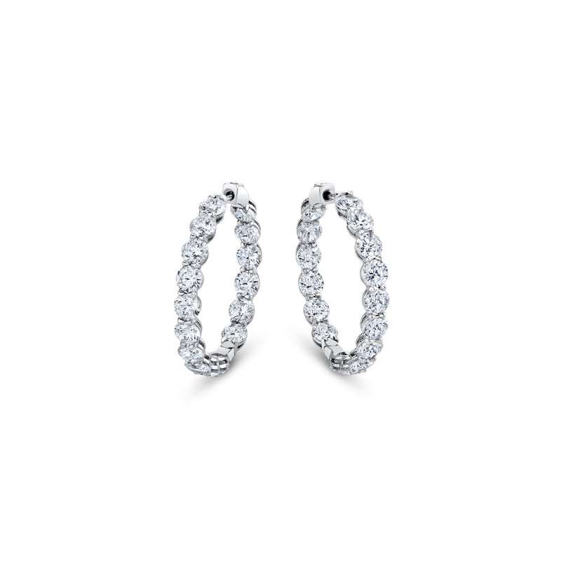 Olivia Lab Diamond Bold Inside Out Hoops image 2