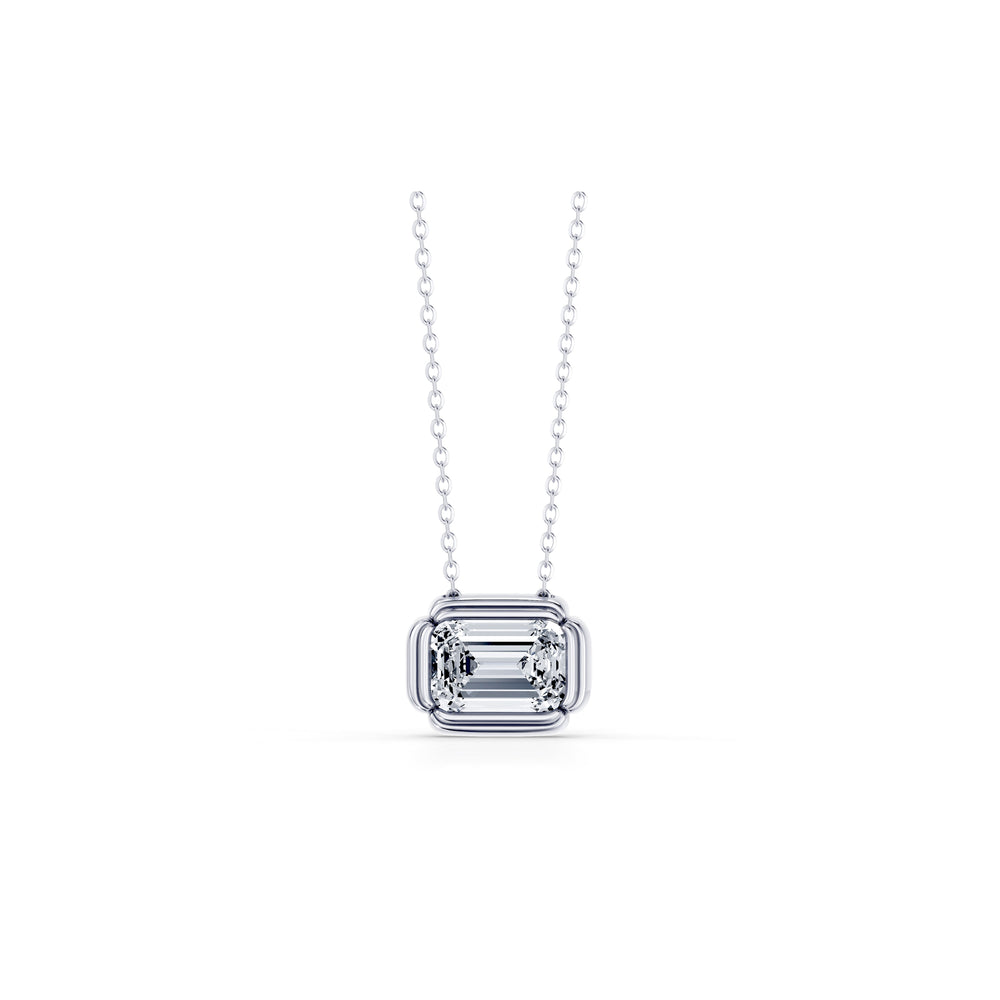 Dorée Lab Diamond Emerald Pendant image 1