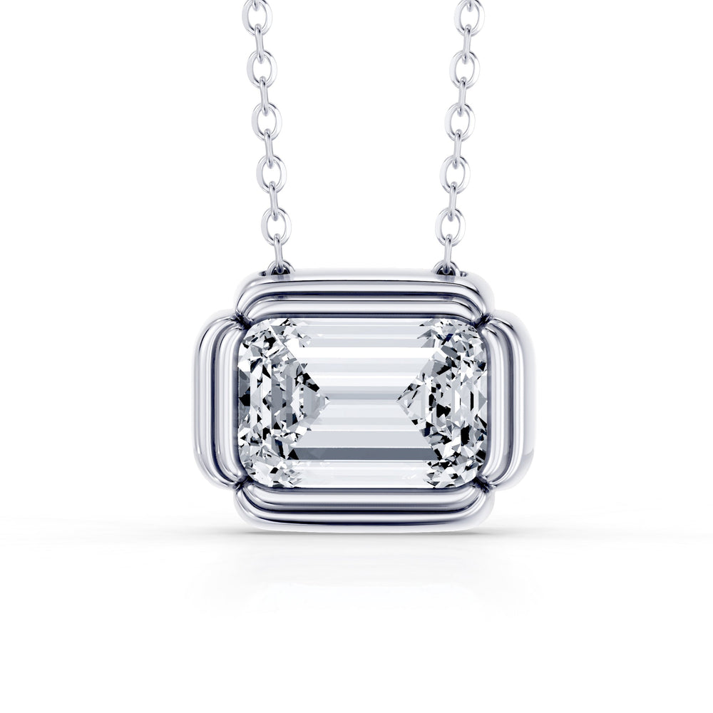 Dorée Lab Diamond Emerald Pendant image 2