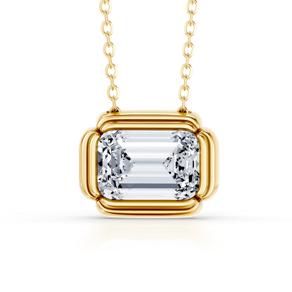 Dorée Lab Diamond Emerald Pendant image 7