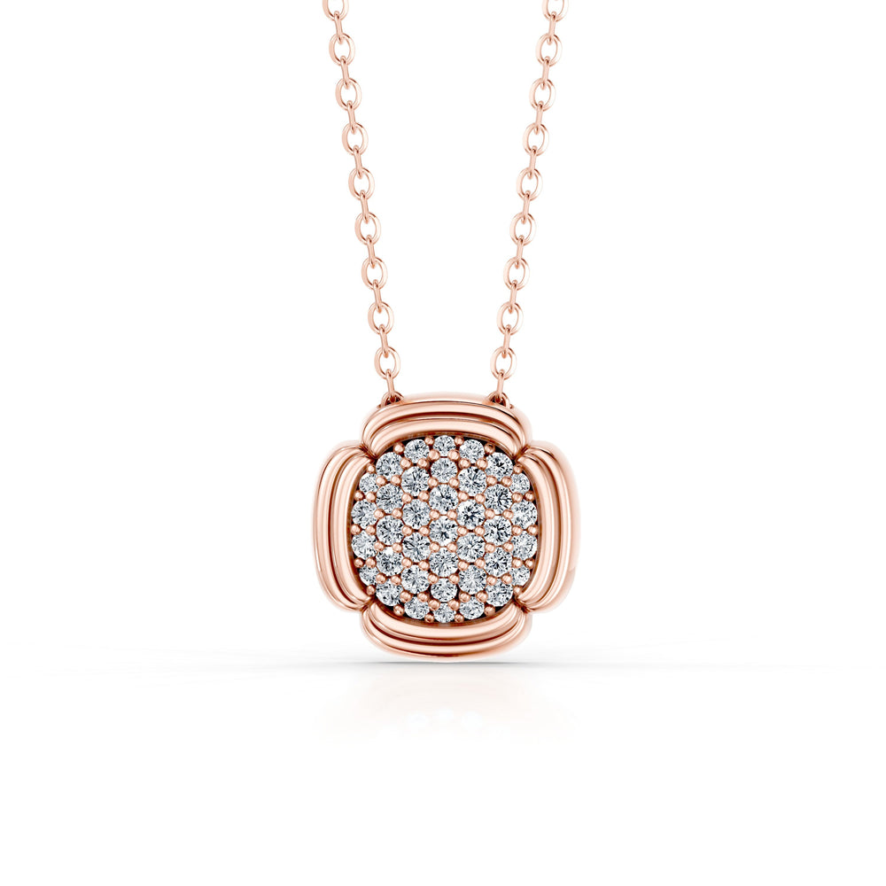 Dorée Lab Diamond Pavé Cushion Pendant image 12