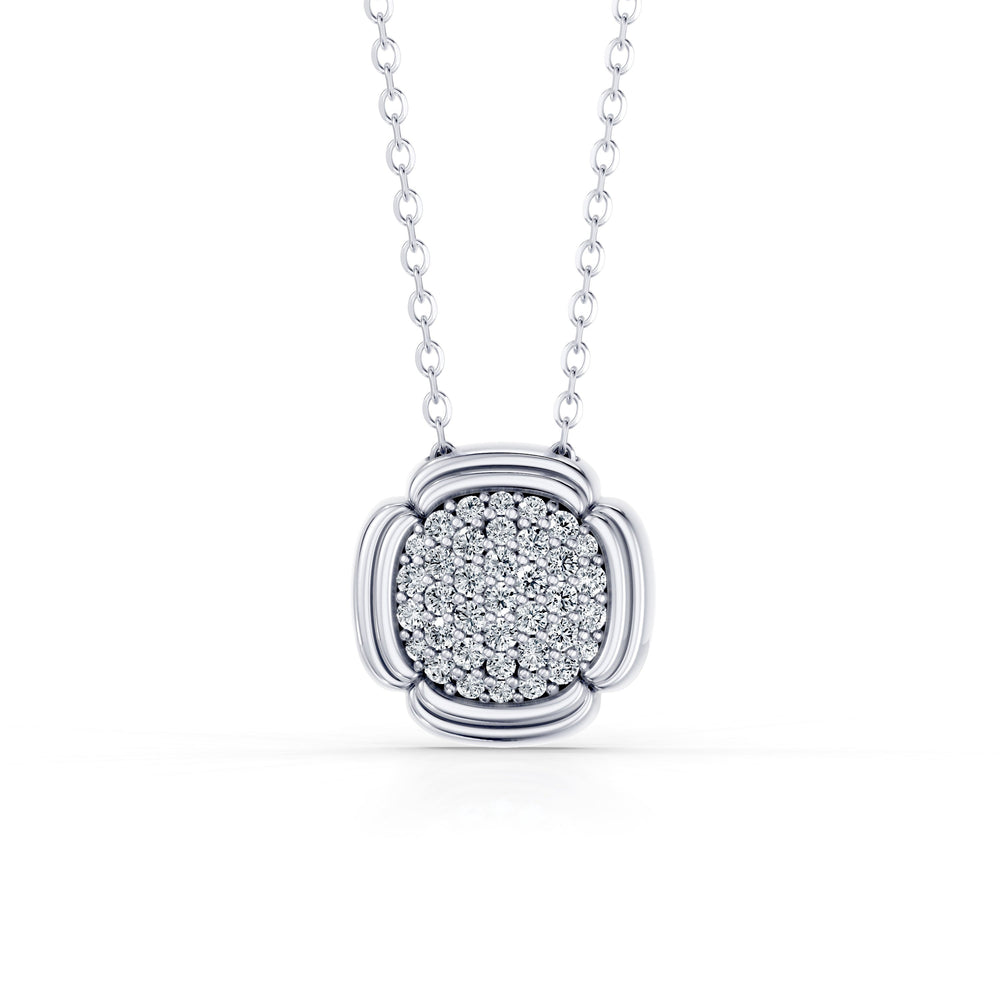 Dorée Lab Diamond Pavé Cushion Pendant image 2
