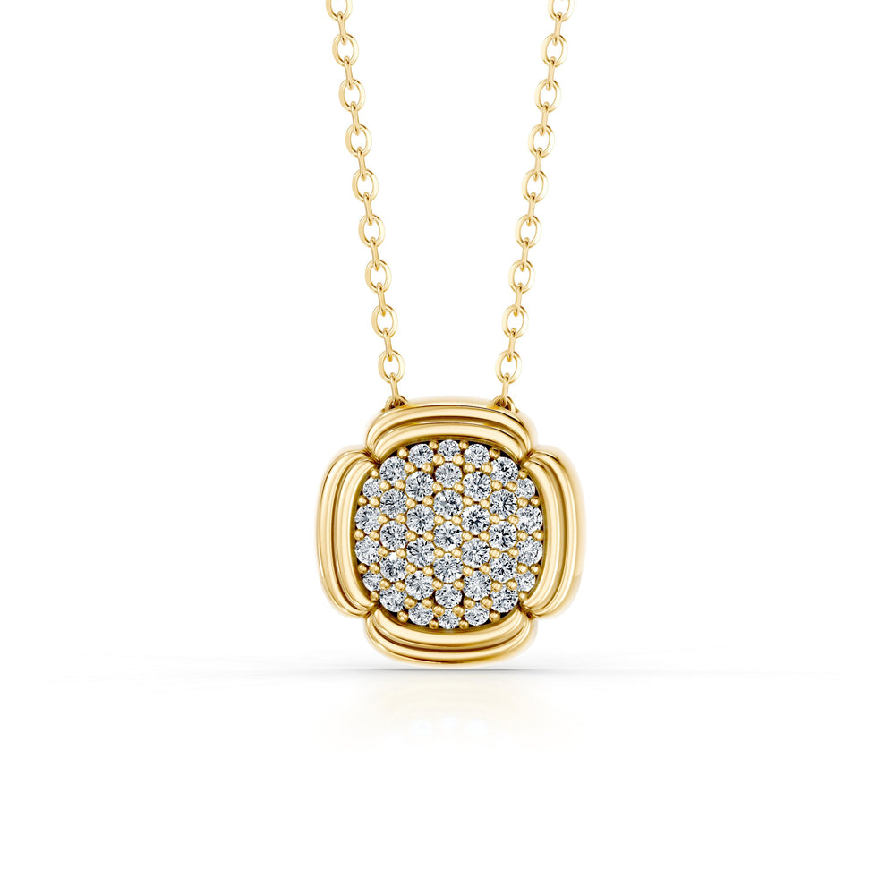 Dorée Lab Diamond Pavé Cushion Pendant image 7