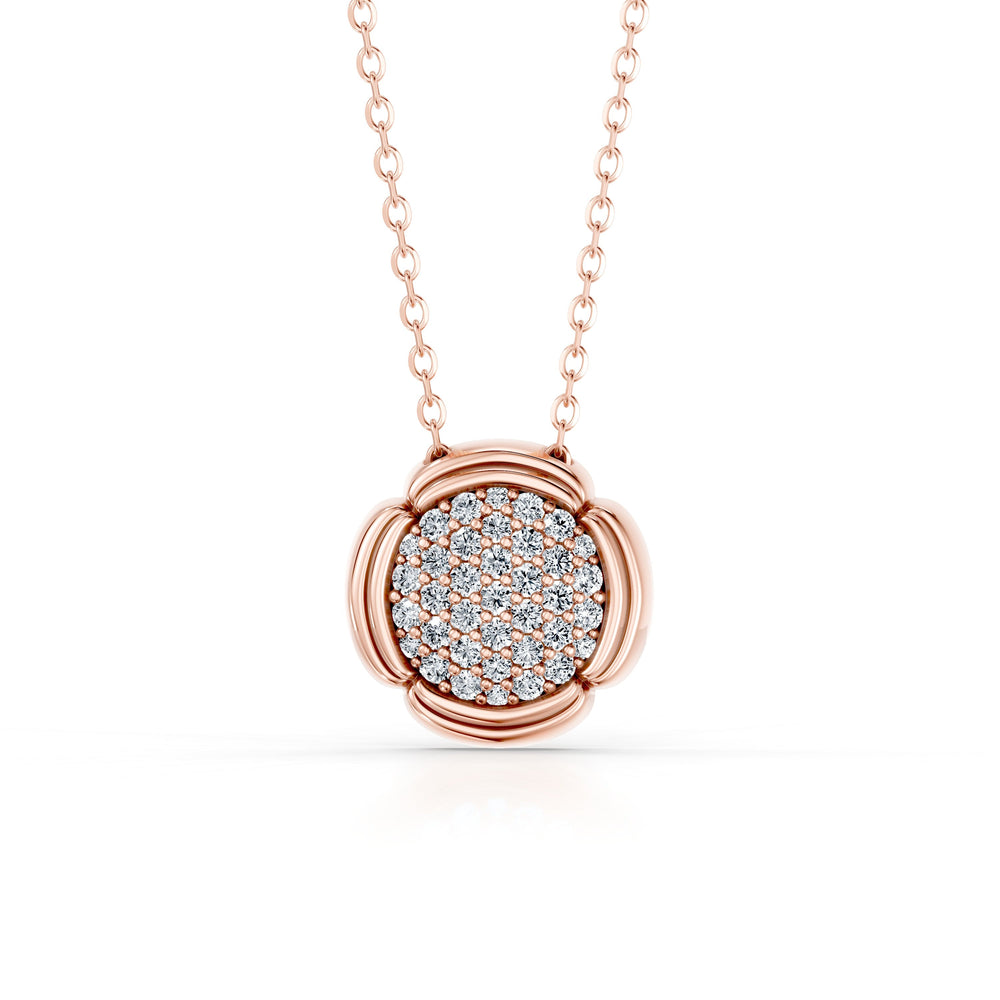 Dorée Lab Diamond Pavé Round Pendant image 12