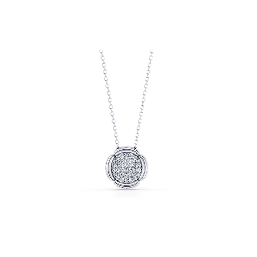 Dorée Lab Diamond Pavé Round Pendant image 1