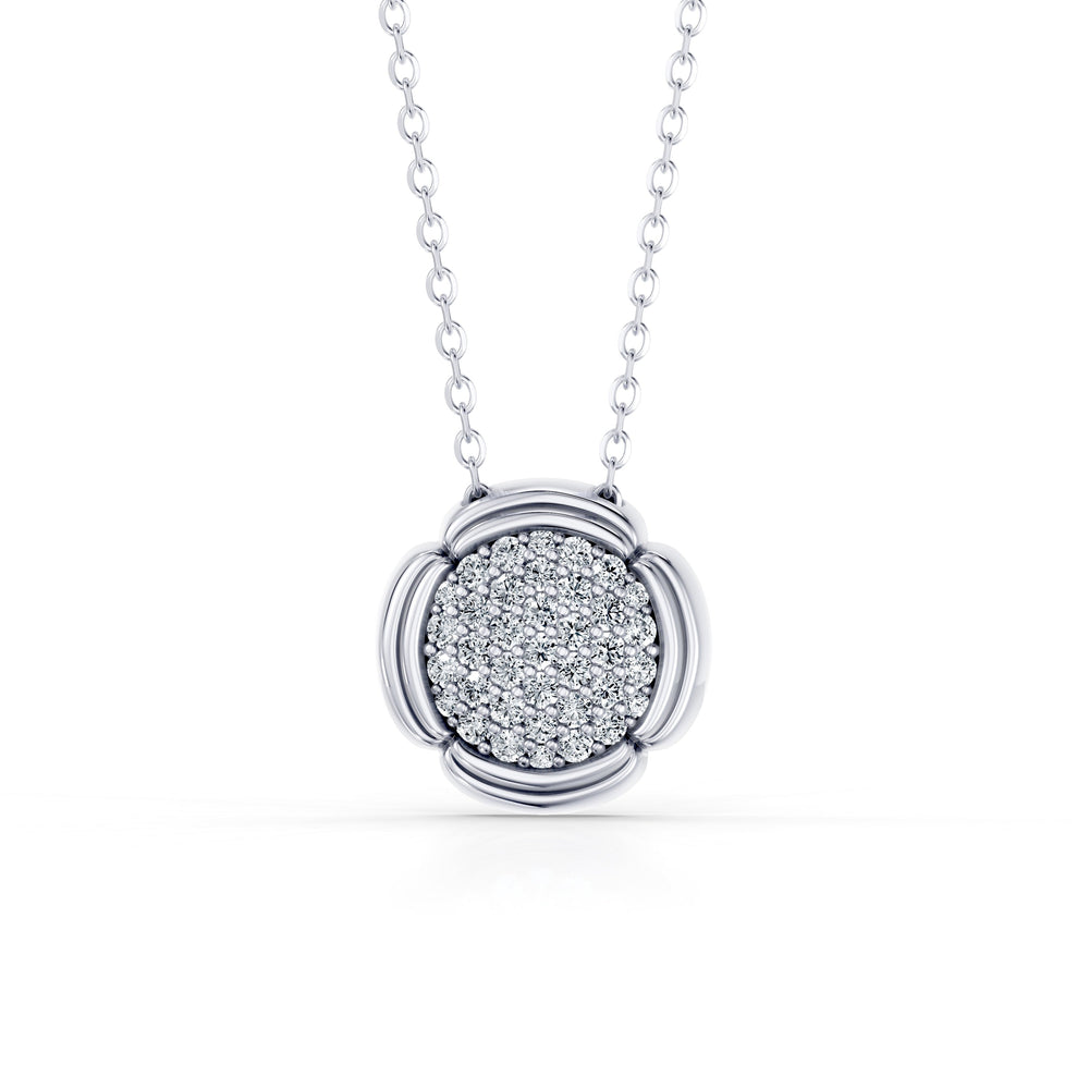 Dorée Lab Diamond Pavé Round Pendant image 2