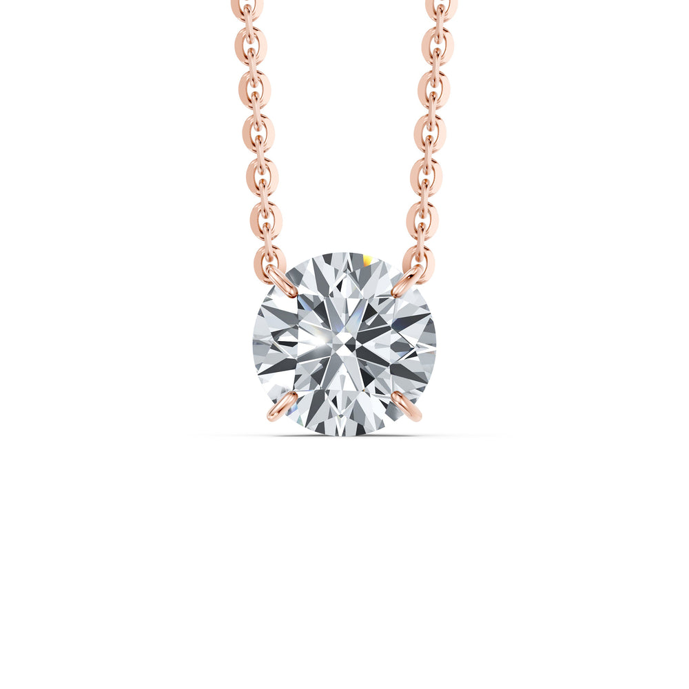 Claire Lab Diamond Round Brilliant Solitaire Pendant image 32