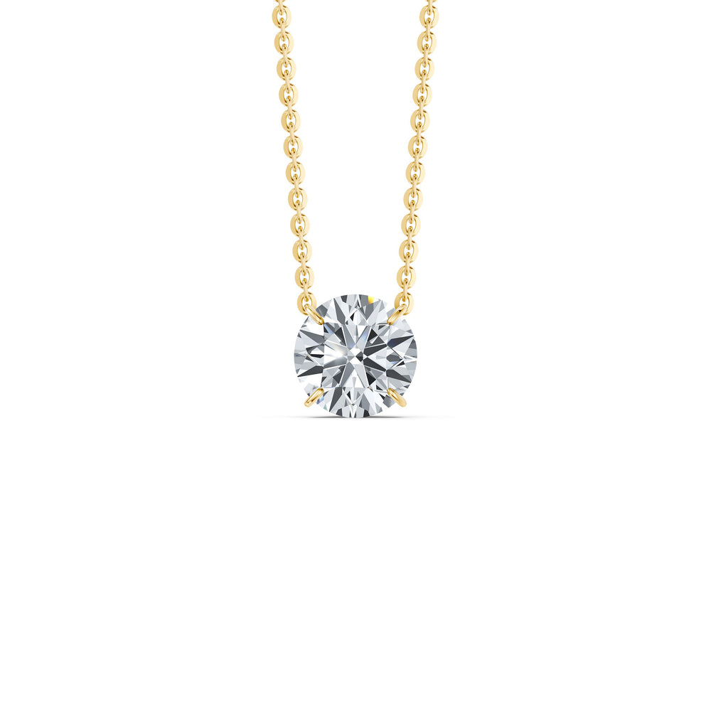 Claire Lab Diamond Round Brilliant Solitaire Pendant image 46