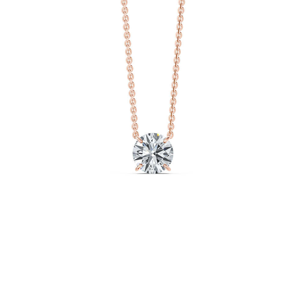 Claire Lab Diamond Round Brilliant Solitaire Pendant image 11