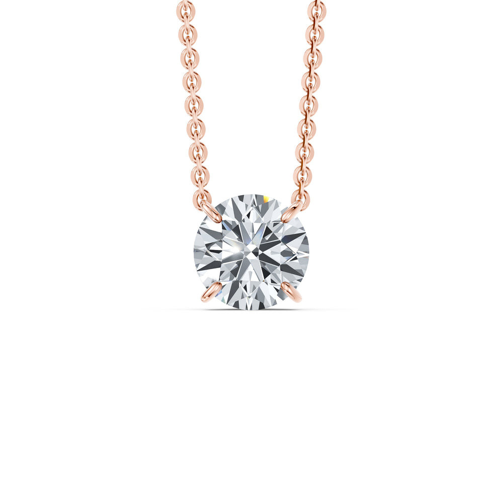 Claire Lab Diamond Round Brilliant Solitaire Pendant image 14