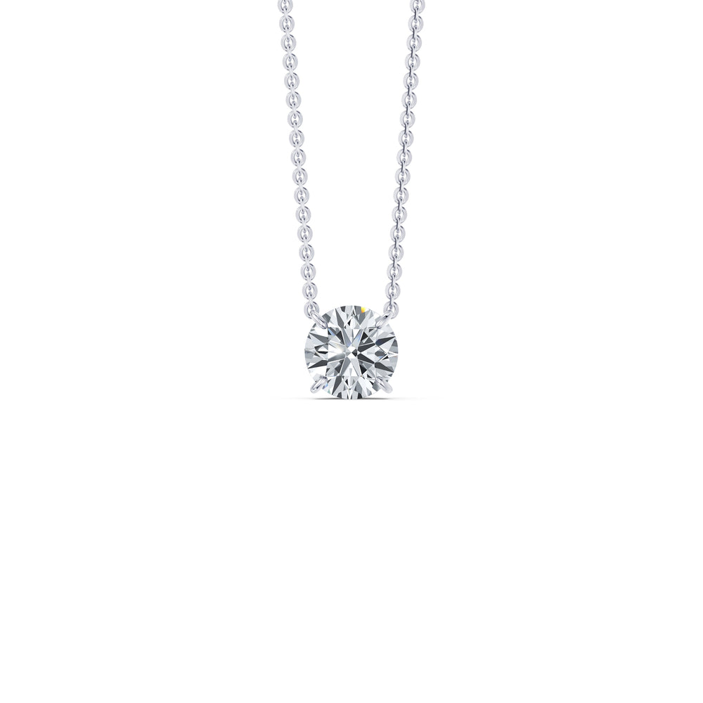 Claire Lab Diamond Round Brilliant Solitaire Pendant image 1