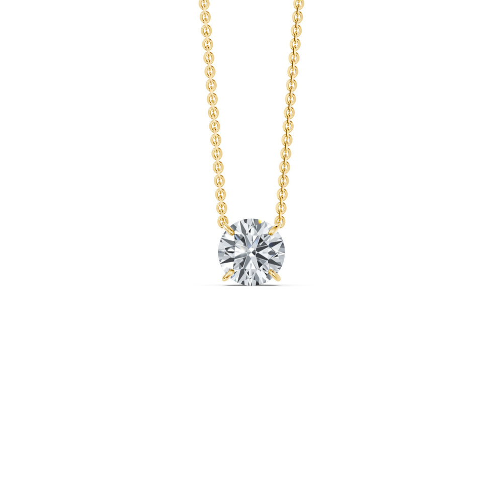 Claire Lab Diamond Round Brilliant Solitaire Pendant image 6