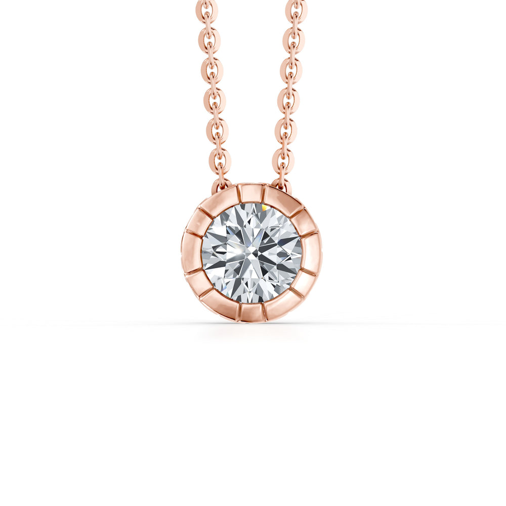 Soho Bezel Essential Lab Diamond Round Brilliant Necklace image 10