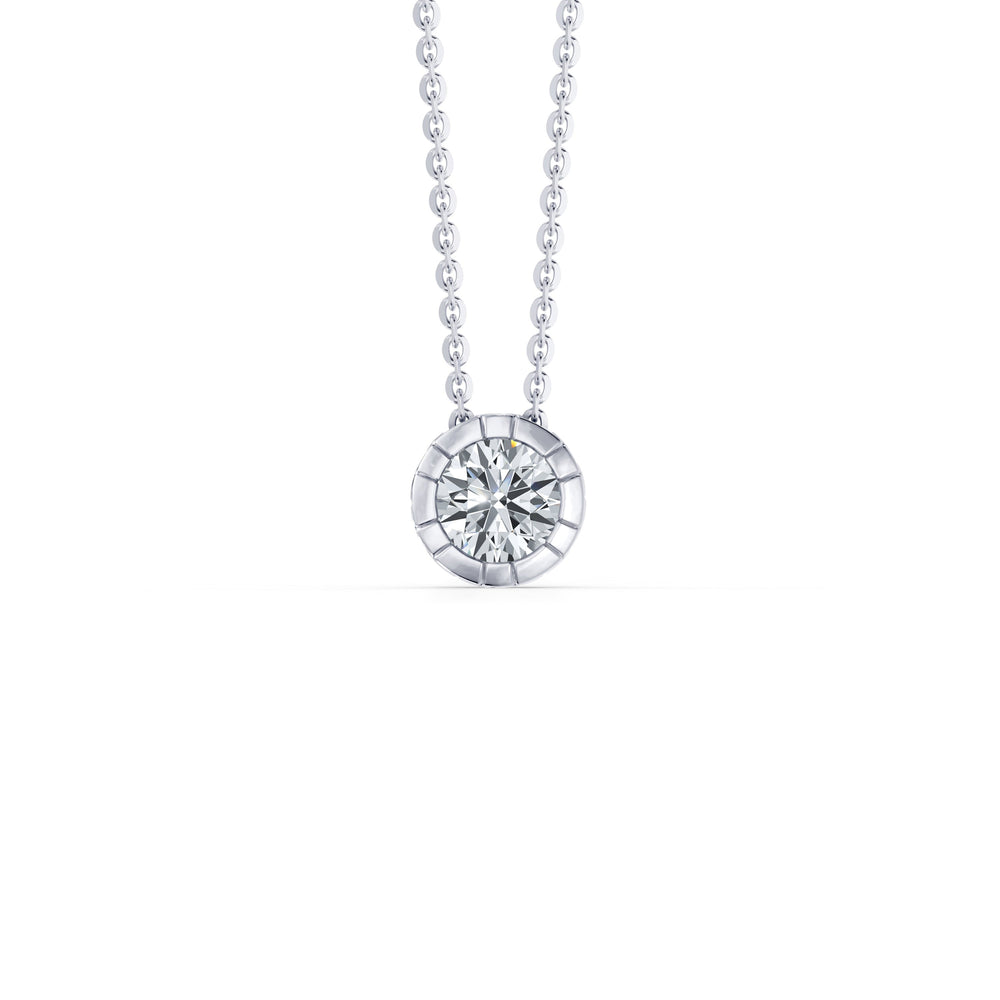 Soho Bezel Essential Lab Diamond Round Brilliant Necklace image 1