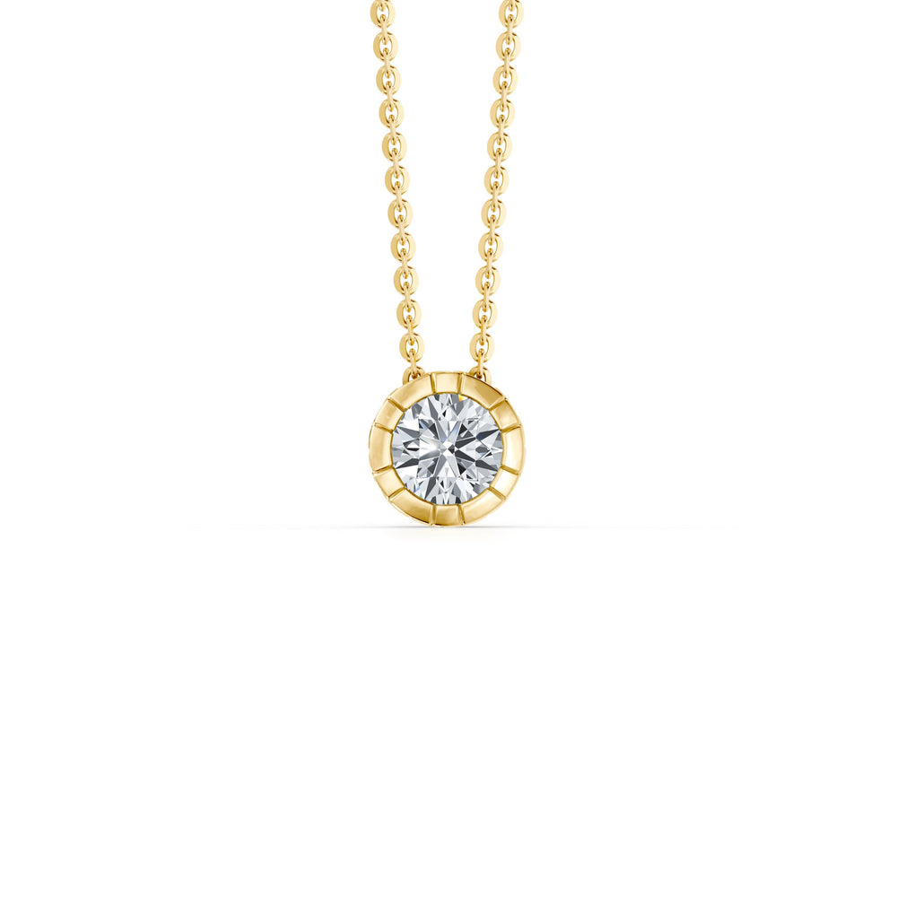 Soho Bezel Essential Lab Diamond Round Brilliant Necklace image 5
