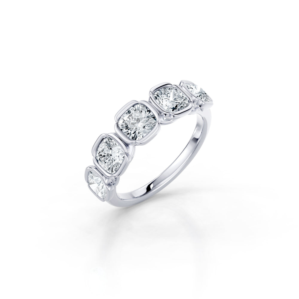 Dorée 5-Stone Lab Diamond Cushion Band image 19