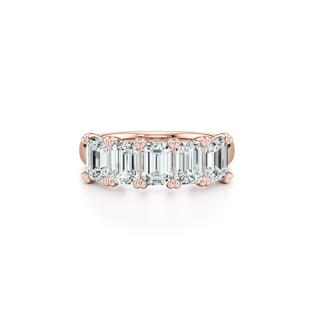 Elle 5-Stone Emerald Lab Diamond Band image 6