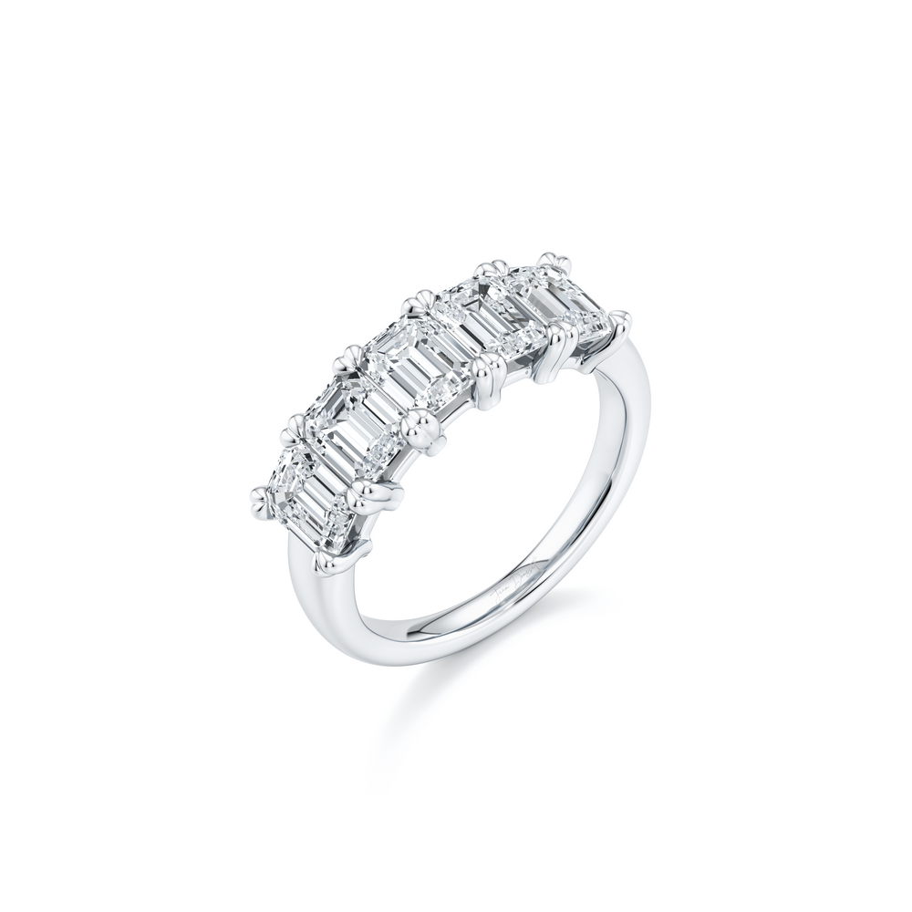 Elle 5-Stone Emerald Lab Diamond Band image 7