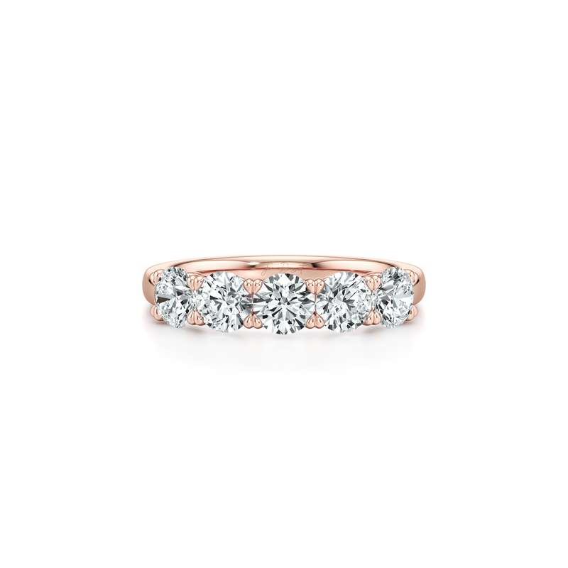 Elle 5-Stone Round Brilliant Lab Diamond Band image 6