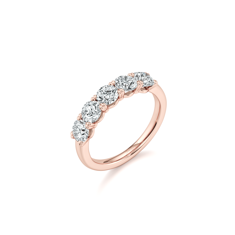 Elle 5-Stone Round Brilliant Lab Diamond Band image 5