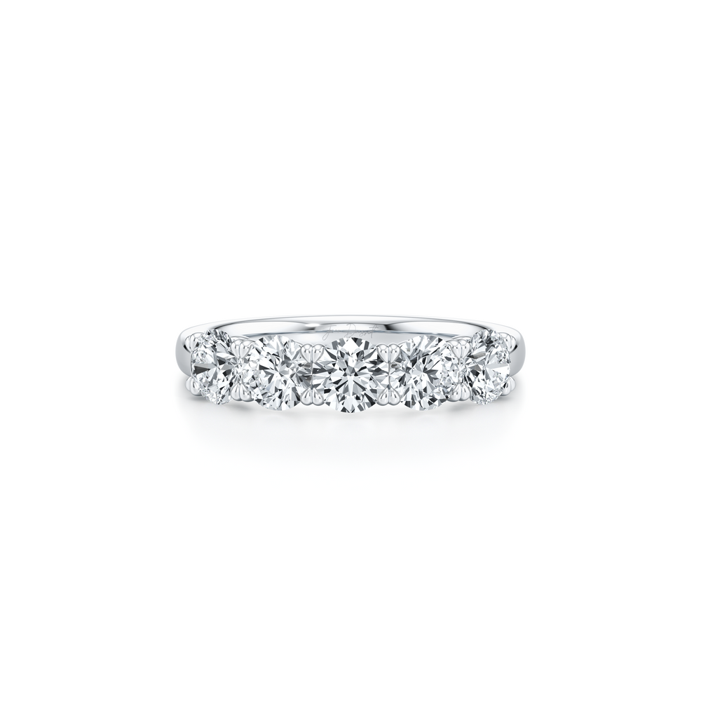 Elle 5-Stone Round Brilliant Lab Diamond Band image 8