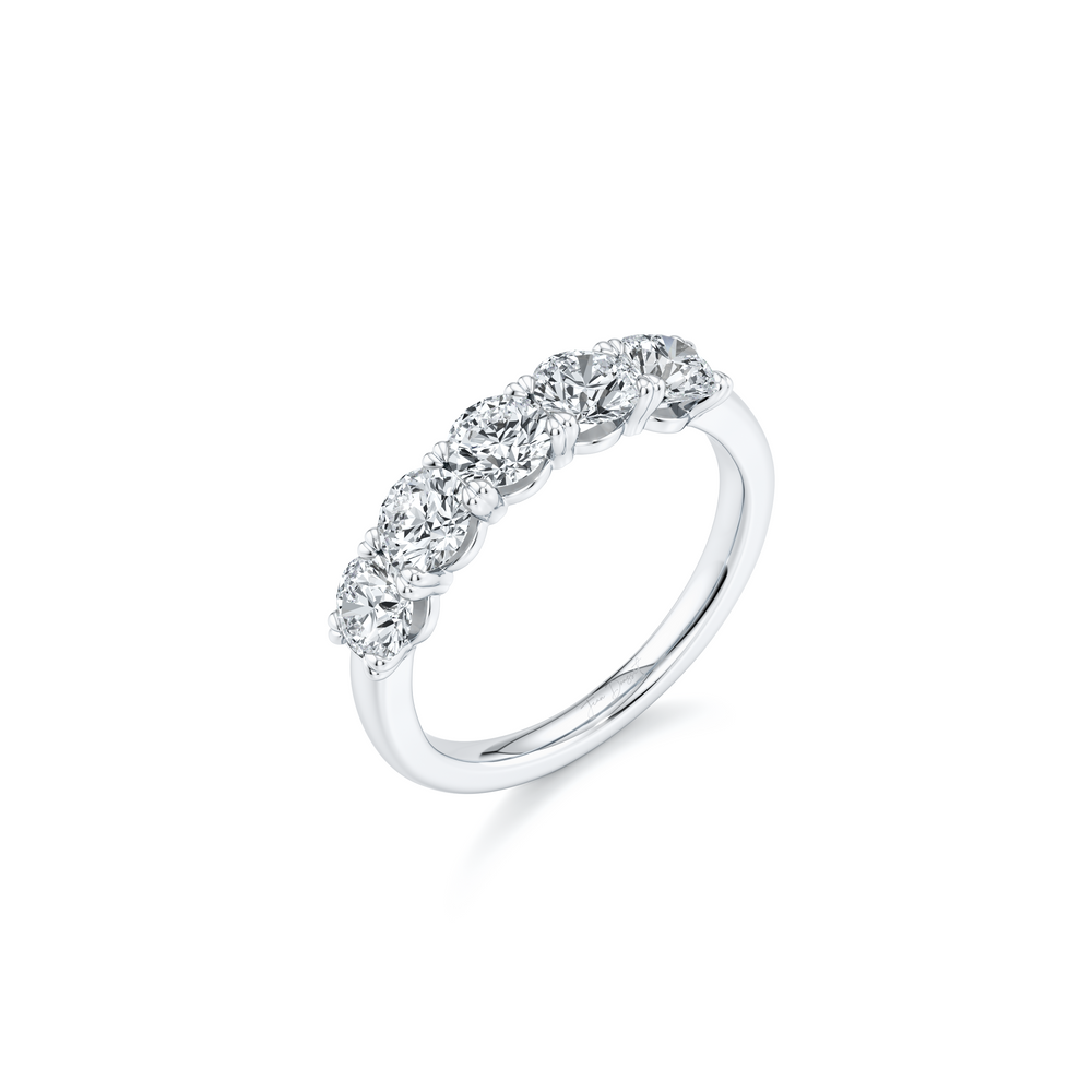 Elle 5-Stone Round Brilliant Lab Diamond Band image 7