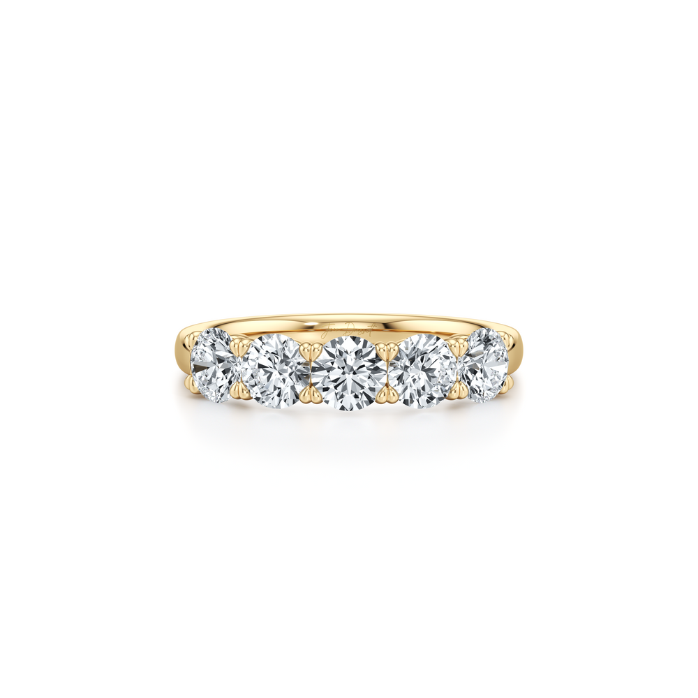 Elle 5-Stone Round Brilliant Lab Diamond Band image 4