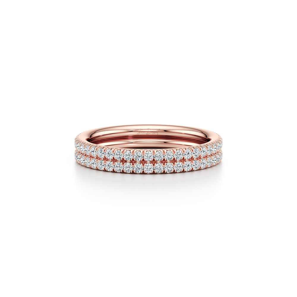 Elle Dual Pavé Lab Diamond Band image 6
