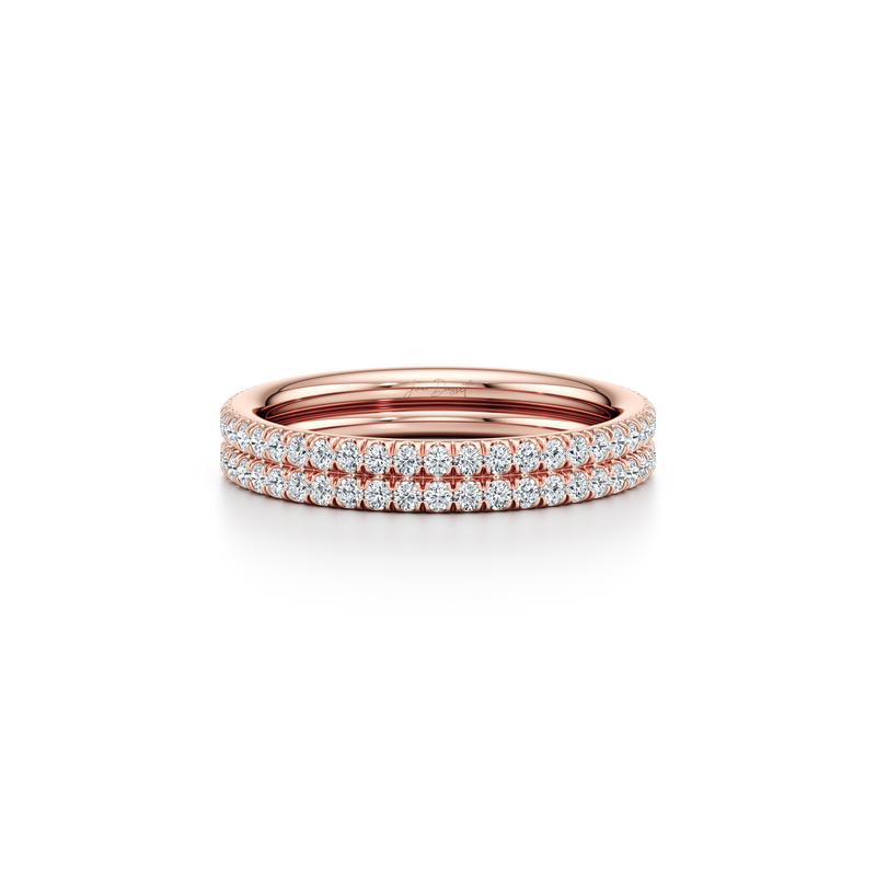 Elle Dual Pavé Lab Diamond Band image 6
