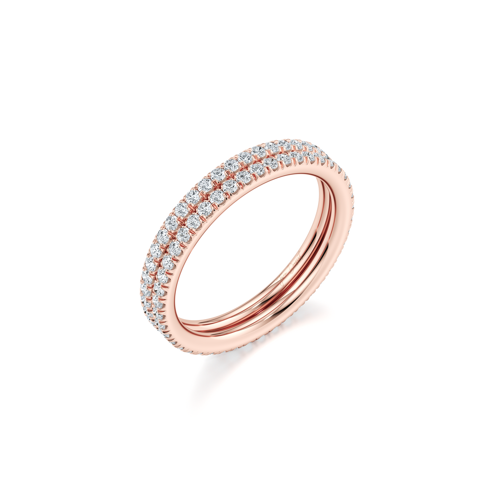 Elle Dual Pavé Lab Diamond Band image 5