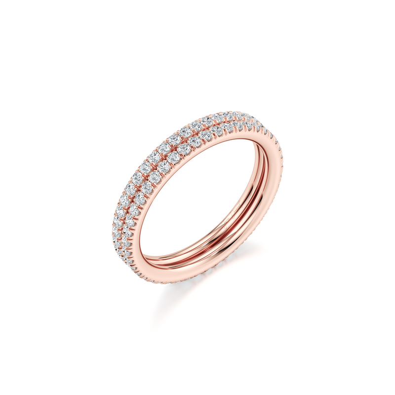 Elle Dual Pavé Lab Diamond Band image 5