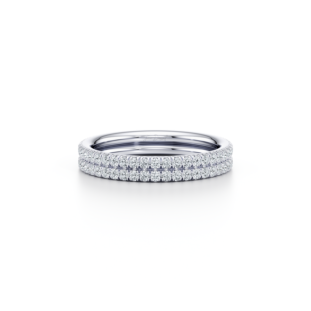 Elle Dual Pavé Lab Diamond Band image 8