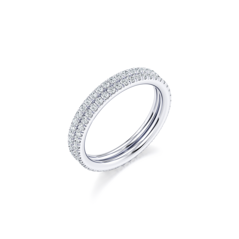 Elle Dual Pavé Lab Diamond Band image 1